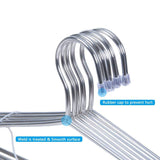 Budget friendly cfzc metal wire hangers 20 pack strong stainless steel hangers with clothes pins 4mm diameter 17 7 inch