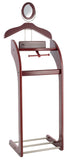 Products storagemaid clothes valet stand with mirror beautiful solid mahogany hardwood wardrobe valet stand for clothes with trouser bar jacket hanger tray organizer tie belt hook and shoe rack