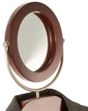 Purchase storagemaid clothes valet stand with mirror beautiful solid mahogany hardwood wardrobe valet stand for clothes with trouser bar jacket hanger tray organizer tie belt hook and shoe rack