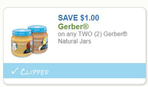 Gerber Baby Food Coupons to PRINT! 2 FREE Jars!!