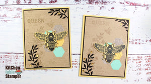 Queen Bee Collage Art Card & Coffee and a Mystery Card