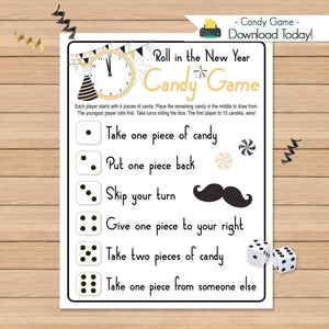 New Year’s Eve Candy Dice Game