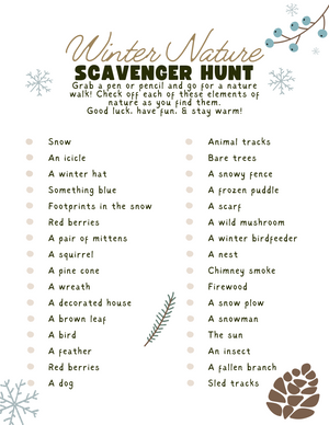 FREE Winter Scavenger Hunt Printable