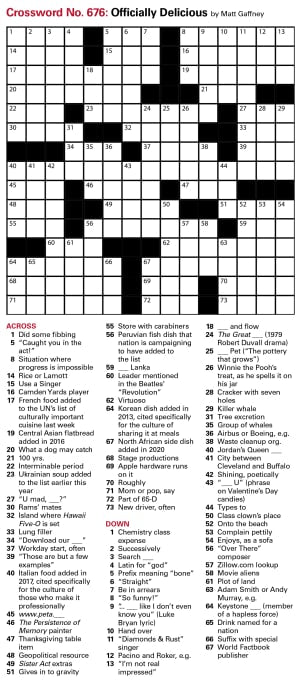 Puzzles: Printable Crossword - Issue: December 16, 2022