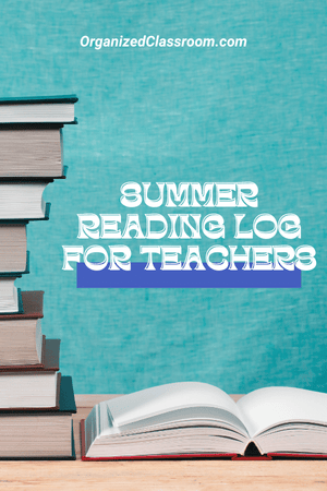 Summer Reading Log for Teachers