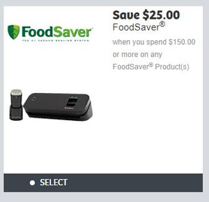 WebSaver Canada Coupons: Save $25 On FoodSaver Products