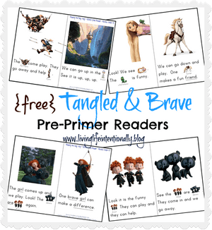 Printable Tangled & Brave Sight Word Readers