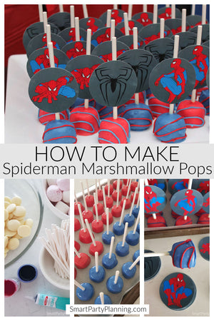 How To Make Easy Chocolate Spiderman Marshmallow Pops