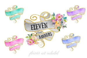 Watercolor Banners Printables