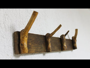 This video shows how to make a wooden coat rack
