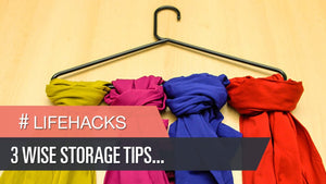 3 wise storage tips : The scarf hanger, Wardrobe room saver, The tights Easy to find - Life Hacks to Simplify your World - subscribe to our channel - a new video ...