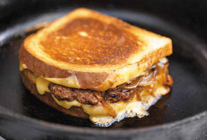 The classic patty melt on rye or white bread is unbelievably satiating and surprisingly easy and quick to slap one together at home, sorta like the most indulgent cheeseburger ever