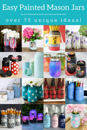 Painting mason jars is easy, fast, and the results are beautiful! Learn several techniques and get over 75 ideas for making them fabulous.