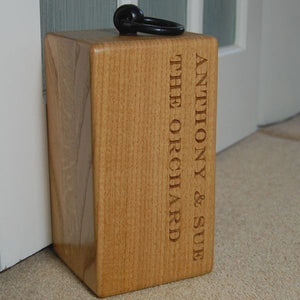 Involved Wooden Door Stop