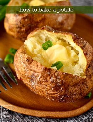 A Baked Potato is one of life’s most simple pleasures! Sharing tips for how to bake a potato, plus tasty serving suggestions.
