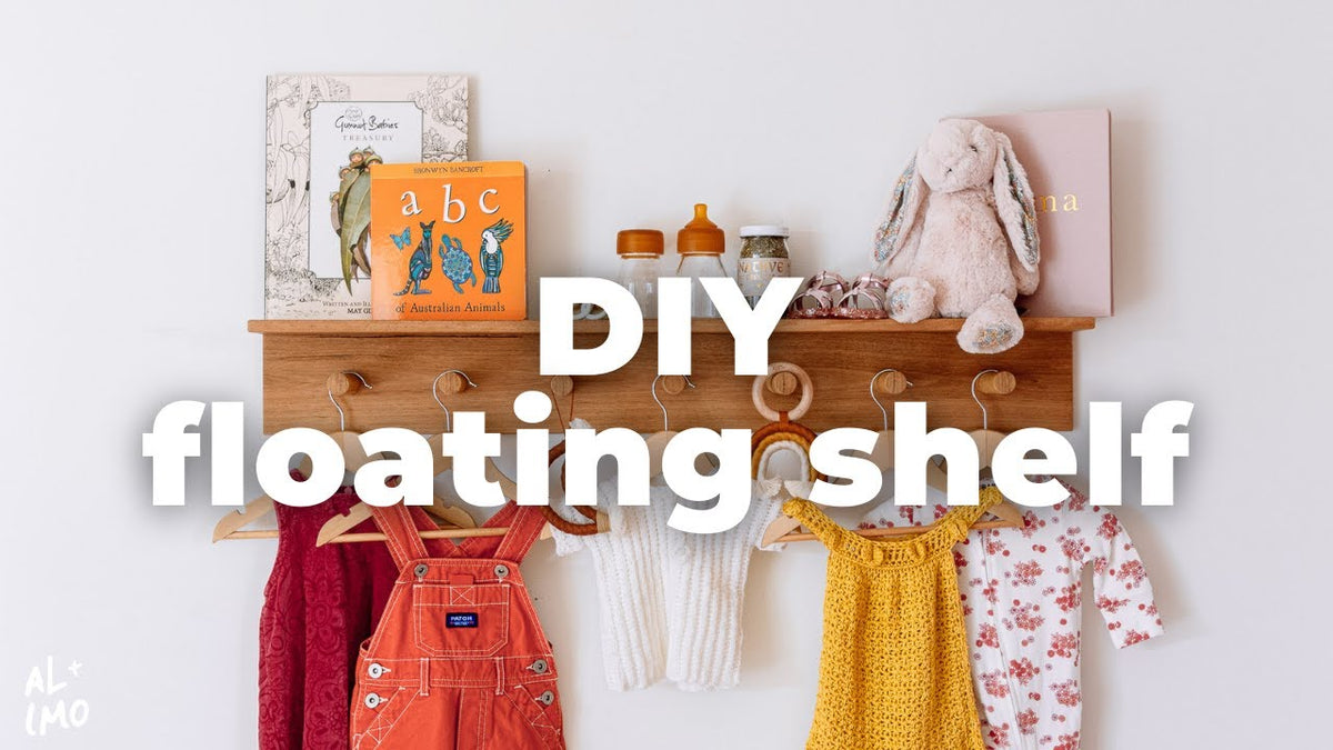 How To Make a DIY Timber Floating Shelf Coat Rack Video by Al Imo Hand ...