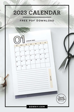 Free Printable 2023 Monthly Calendar