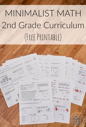 Second Grade Minimalist Math Curriculum