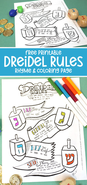 Dreidel Rules Printable – How to Play Dreidel