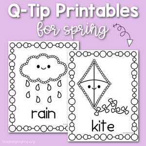 Spring Q-Tip Painting Printables