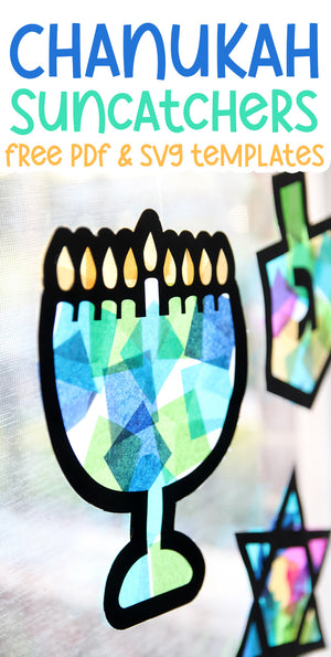 Hanukkah Suncatchers Craft for Toddlers and Preschool