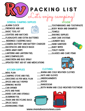 Camping 101: Printable RV & Camping Packing List!