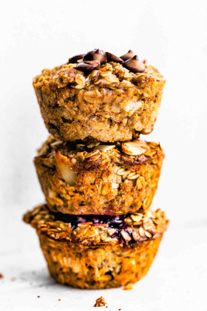 Baked Oatmeal Cups (3 Ways)