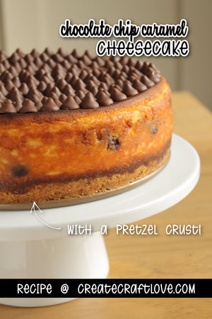 Chocolate Chip Caramel Cheesecake