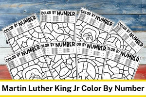 Martin Luther King Jr. Color By Number Coloring Pages (Free Printable)