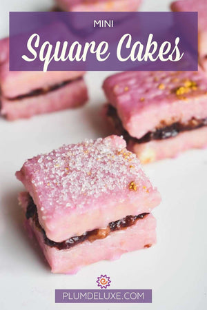 Icing-Coated Mini Square Cakes