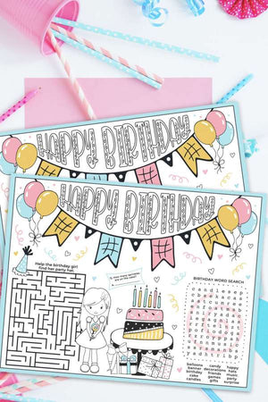 Free Printable Birthday Girl Activity Sheet