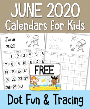 June 2020 Calendars for Kids