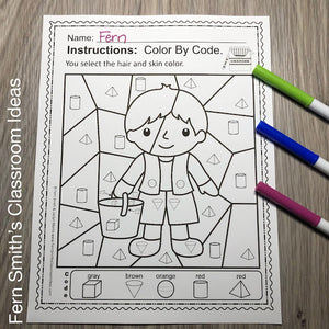 Working on 3D Shapes? Your Students Will Love These Color By Code and You Will Love The FOUR Different Themes for Your Classroom!