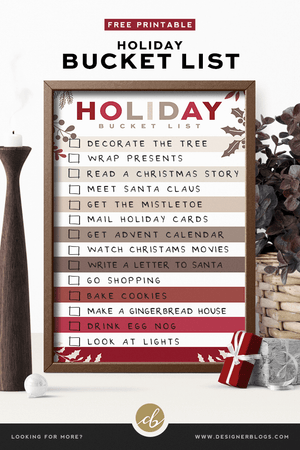 Holiday Bucket List Free Printable – Seasonal Must-have!