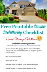 Free Printable Summer Decluttering Checklist