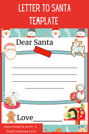 Letter To Santa Template (Printable)