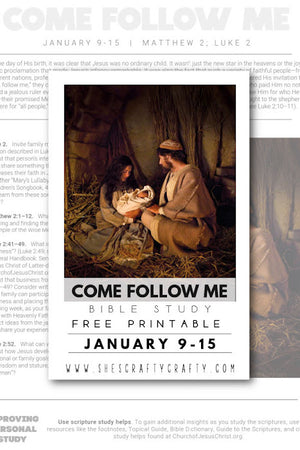 Come Follow Me Bible Study Free Printable January 9