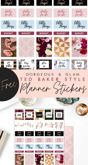 Ted Baker Style Planner Stickers