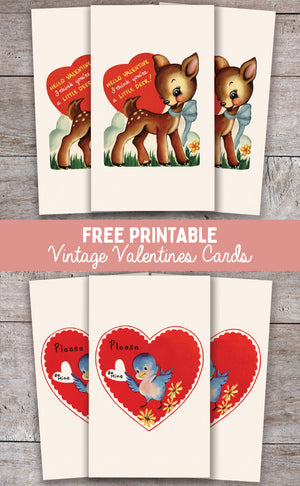 Printable Vintage Valentines Cards