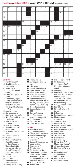 Puzzles: Printable Crossword - Issue: February 10, 2023