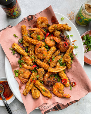Spicy Gluten-Free Salt and Pepper Shrimp and Squid
