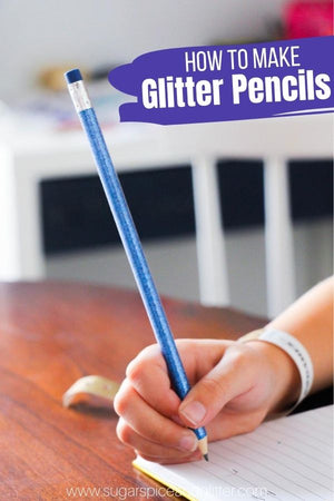 DIY Glitter Pencils