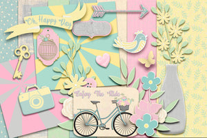 Free Digital Scrapbooking Template, Free Scrapbooking Kit and Full Instructions on How to Digital Scrapbook