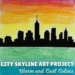 Warm and Cool Colors in Art - City Skyline Art Project