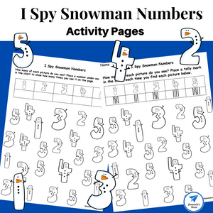 I Spy Snowman Number Activity Pages