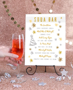 New Year’s Eve Soda Bar Printable