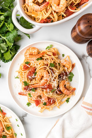 Chipotle Beer Shrimp Pasta