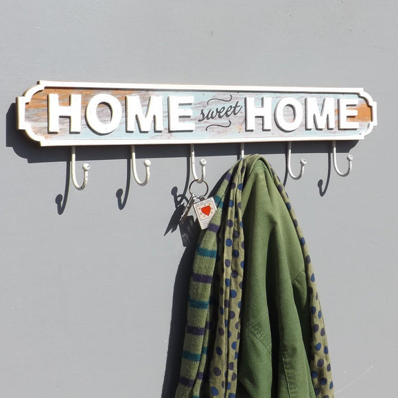 Home Sweet Home 6 Hook Rack/Vintage coat rack