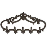 Cast Iron Wall Hanger - Vintage design with 5 hooks