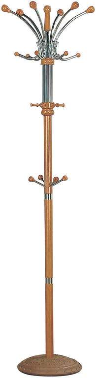 Acme Hubert Coat Rack in Oak Finish 06318OAK